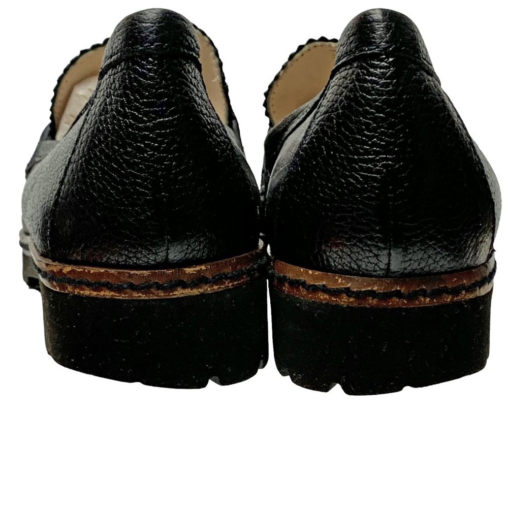 GADEA Black Textured Leather Newgel Insole Penny Loafers - Picture 11 of 12